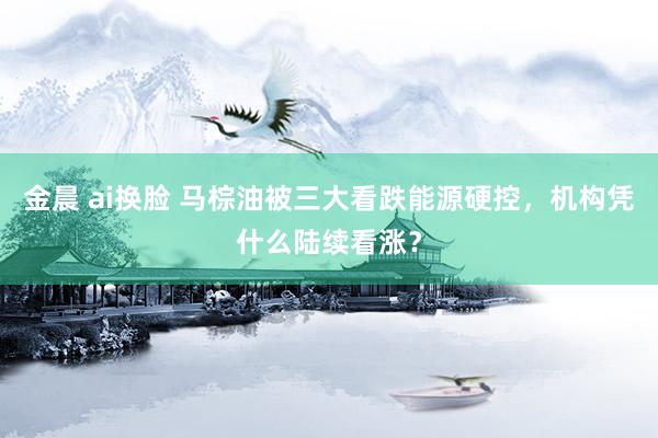 金晨 ai换脸 马棕油被三大看跌能源硬控，机构凭什么陆续看涨？