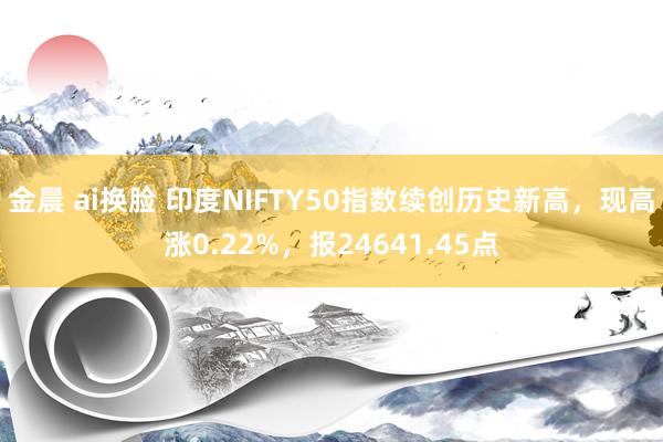 金晨 ai换脸 印度NIFTY50指数续创历史新高，现高涨0.22%，报24641.45点